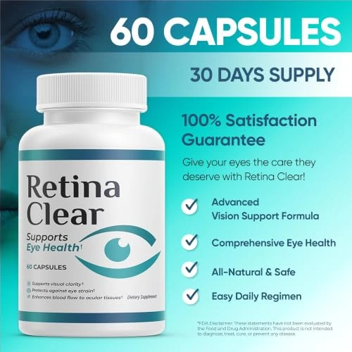 RetinaClear daily capsules that support a healthy, well-hydrated tear film