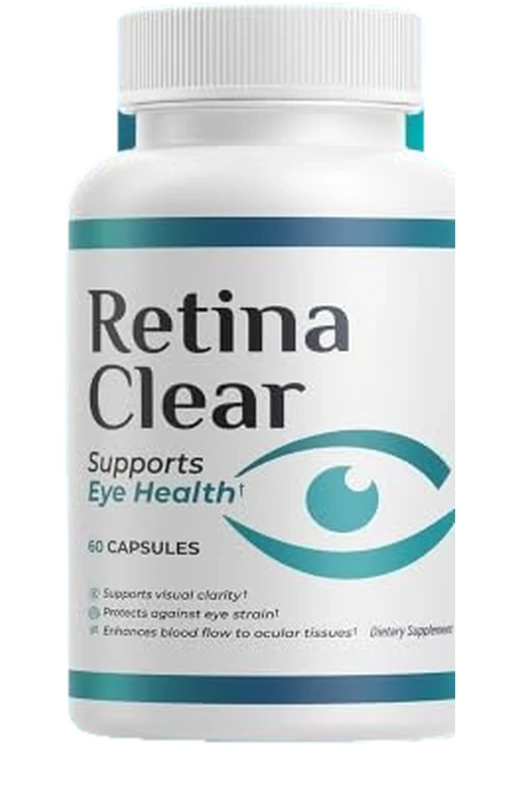 RetinaClear eye-health supplement bottle, 60 capsules